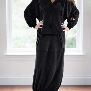 IWOM CONVERTIBLE FLEECE HOODIE: Black